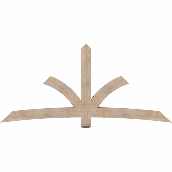Ekena Millwork Davenport Smooth Timber Gable Bracket, Douglas Fir, 96"W x 44"H x 5 1/2"D x 5 1/2"F, 11/12 Pitch GBW096X44X0606DAV00SDF - main